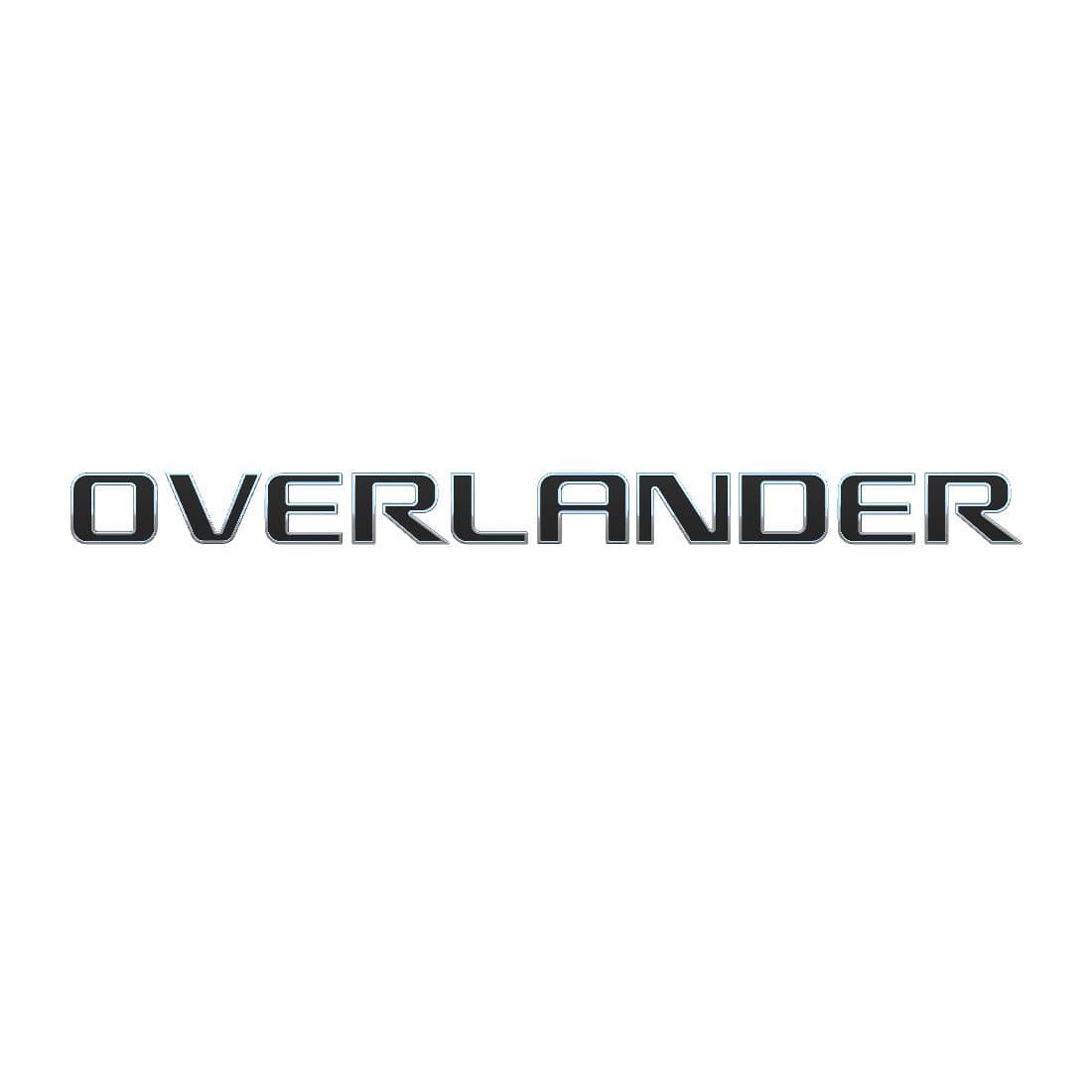 EMBLEM OVERLANDER FOR JEEP GRAND CHEROKEE CHROME WITH BLACK REPLACEMENT