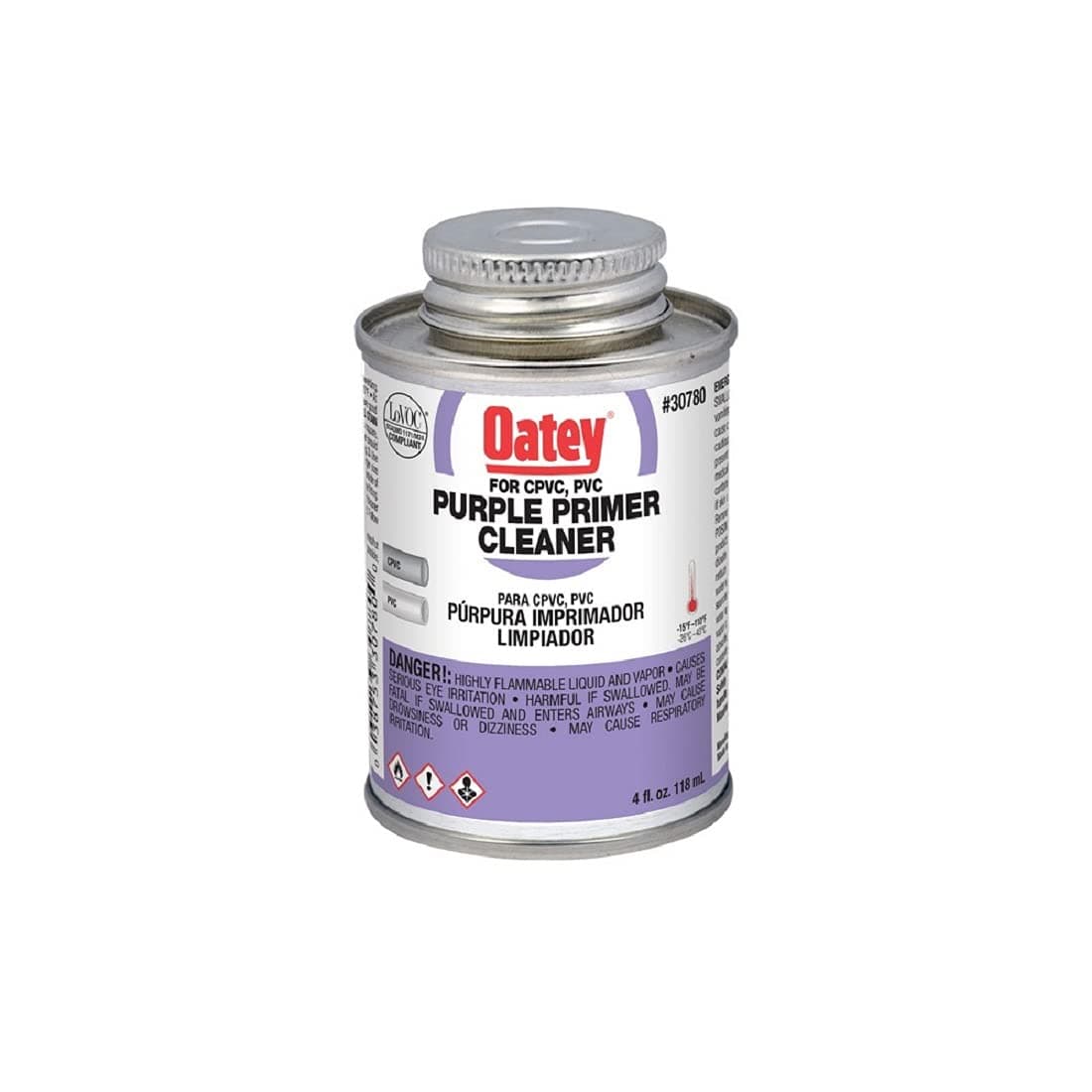 G30780 PVC Primer, 8800 Series, Purple, 1/4 Pint Can, 1-Pack, 4 oz