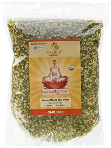 Organic Moong Split Chilka Dal (Green Gram Split) (2 Lbs)
