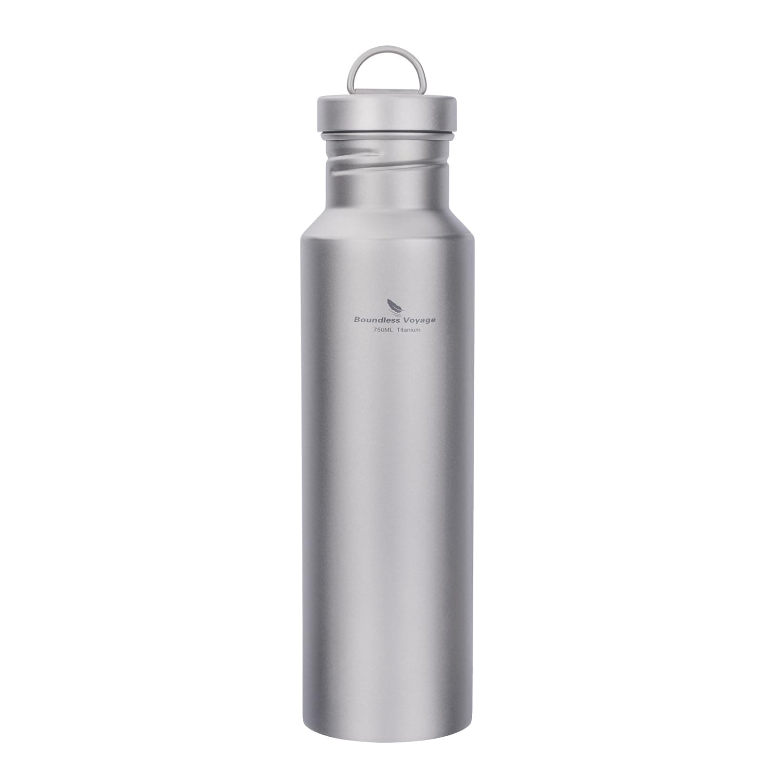 Outdoor 750ml Titanium Sports Bottle with Lid Flask Wide Mouth Water Bottle Canteen Drinking Bottle for Camping Cycling Hiking