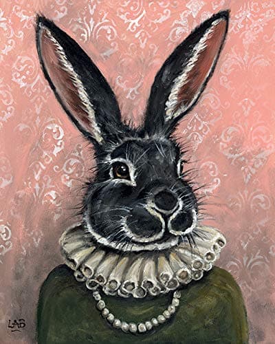 Louise BrownLady Bunnykins Canvas Print, Multi-Colour, 40 x 50 cm