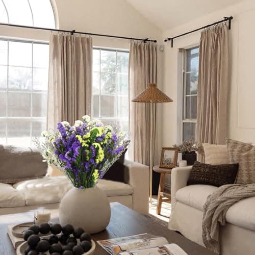 Natural Dried Flowers Bundles Forget Me Not with Stems Preserved Dried Flowers Purple Pink and White Dried Flowers Bouquet for Floral Arrangements Wedding Party DIY Resin Vase Home Decoration