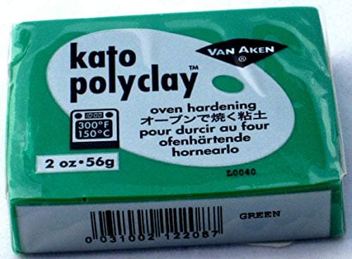 Kato Polyclay™ Polymer Clay 2 Ounces / 56 Grams, Polymer Clay Kato Polyclay Brick of 56 Grams (Green)