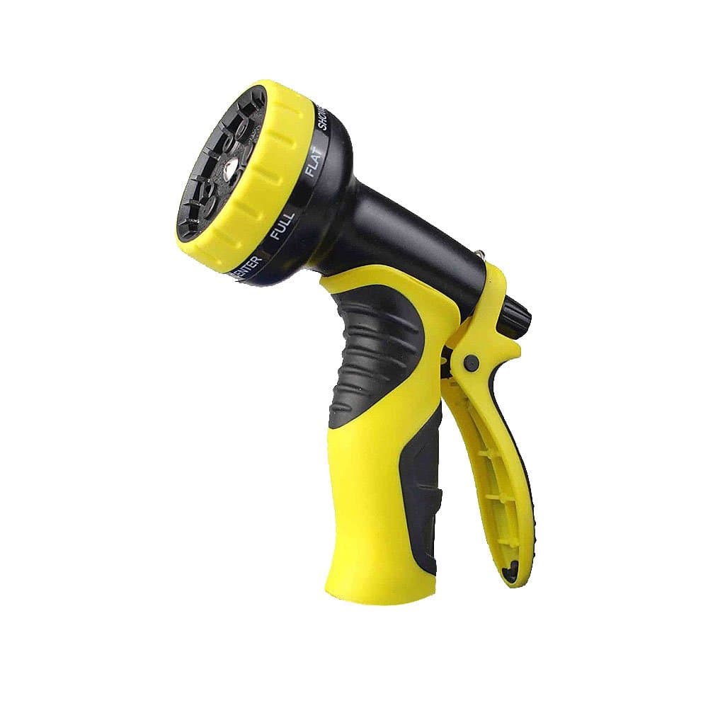 Garden Hose Nozzle HELEN Hand Spray Nozzle - Heavy Duty 9 Adjustable Pattern Pistol Grip Front Trigger Water Nozzle with Connector - High Pressure for Watering Plants, Showering Pets and Car Wash Use