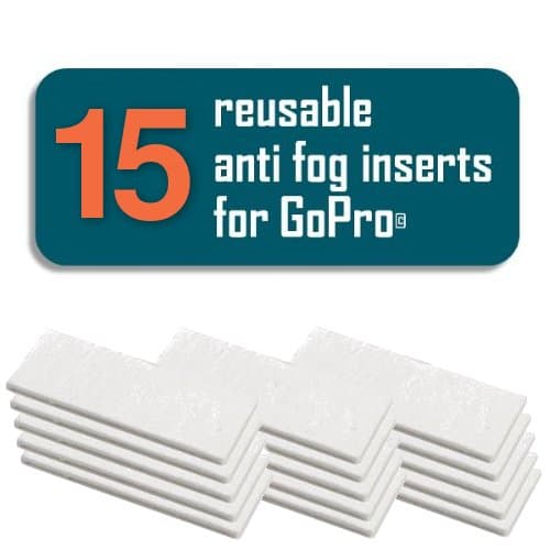 FogFree 15 Anti-Fog Inserts for GoPro HERO4 HERO3+ HERO3 HERO5 (Original FogFree)