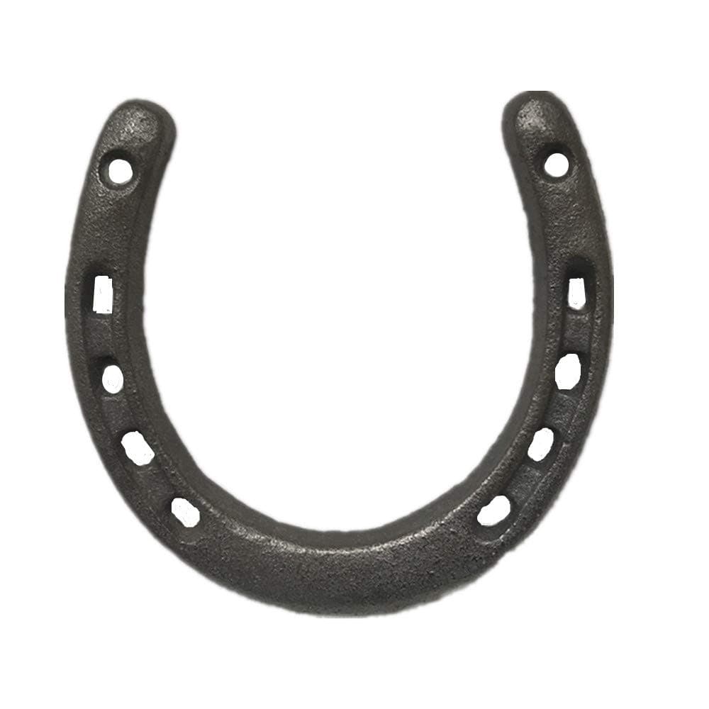 D-Doner Cast Iron Horseshoe Wall Decor, Medium Horseshoe Durable Cast Iron 5 Holes On Each Side for Indoor Or Outdoor