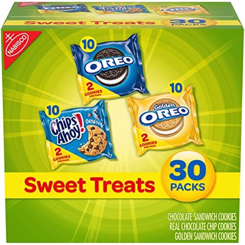 Nabisco Cookies Sweet Treats Variety Pack Cookies - with Oreo, Chips Ahoy, & Golden Oreo - 60 Snack Pack