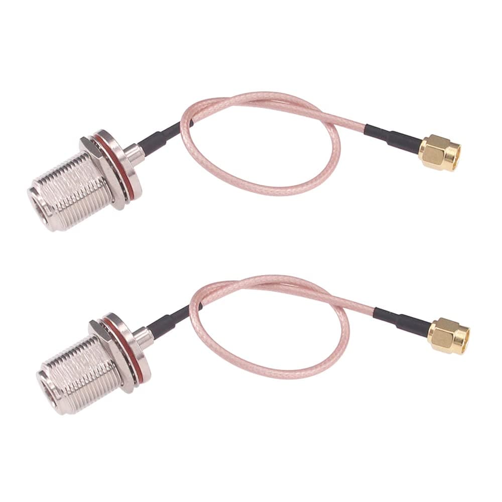 2pcs SMA Male to N Type Female RF Coax Adapter 20cm 8in SMA to N Coaxial Connector Wire(F132-2)