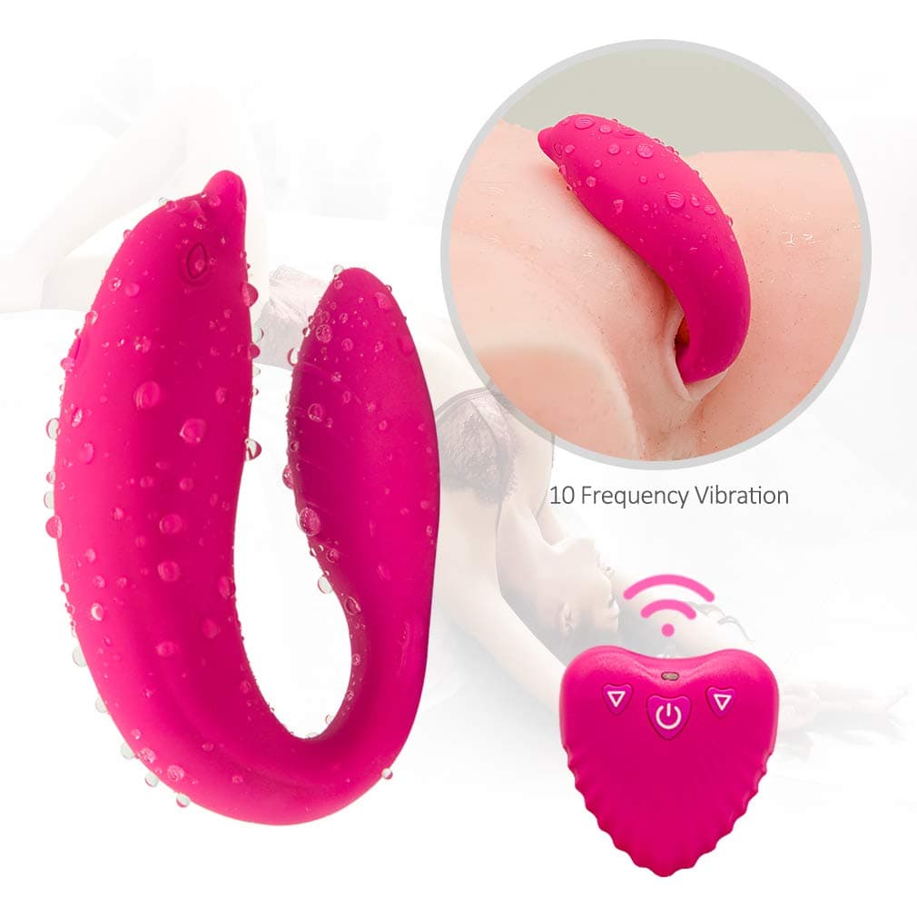 Handsfree Wireless U Shape Couple Love Stimulation Sucking Toy with Strong Patterns USB Waterproof Wand for Sore Back Foot Neck Leg T-Shirt