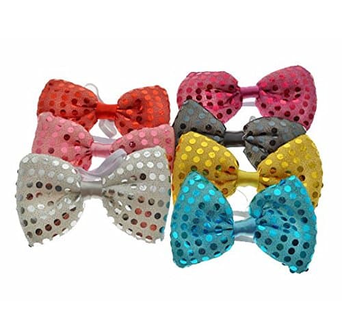 URTop 10Pcs Colroful  LED  Luminous Neck  Tie  Mixcolor Flashing Fashion Bow  Tie  Party Halloween Wedding Dancing Stage Glowing Ties