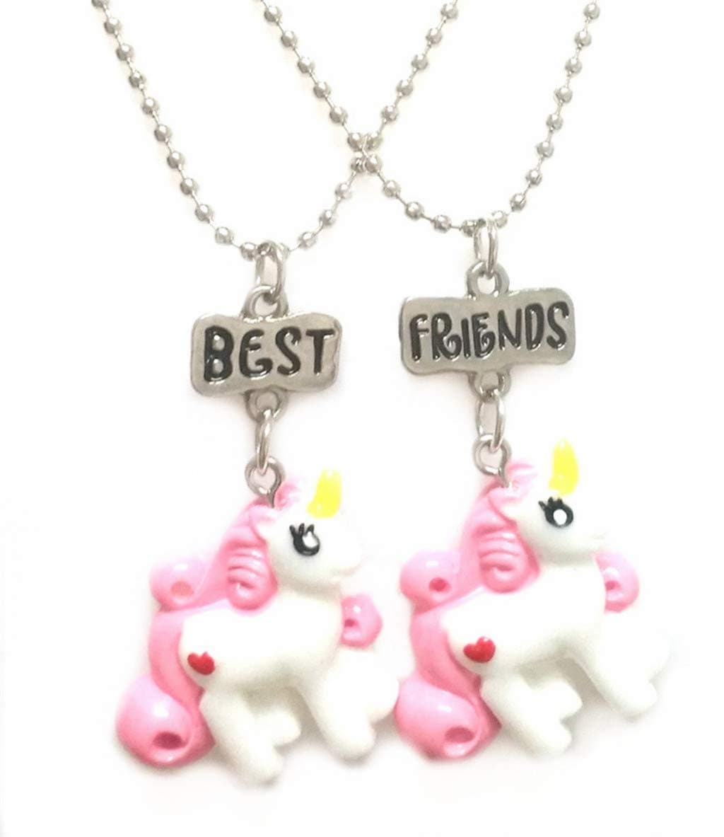 Best Friends Necklace for Kids BFF Friendship Necklace Pendant Set Gifts of 2 for Girls Boys