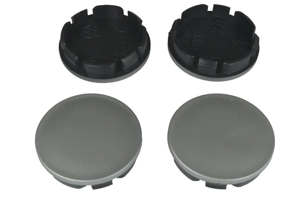 4 * 56mm - 60mm Primer Grey Alloy Wheel Centre Caps CMS RATLANKIAMS Universal