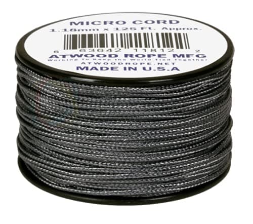 Atwood Rope MFG Micro Utility Cord 1.18mm X 125ft Reusable Spool | Tactical Nylon/Polyester Fishing Gear, Jewelry Making, Camping Accessories