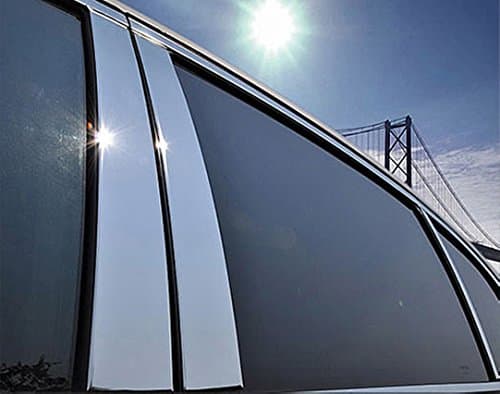 Exterior Stainless Steel Chrome Pillar Posts Trim Set for Lexus LS 400 LS400 1998 1999 2000