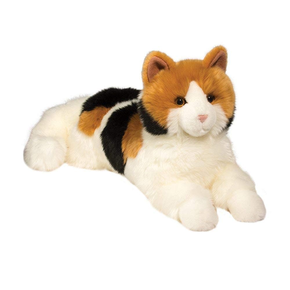 Puzzle Calico Cat Plush Stuffed Animal | 19-Inch Long
