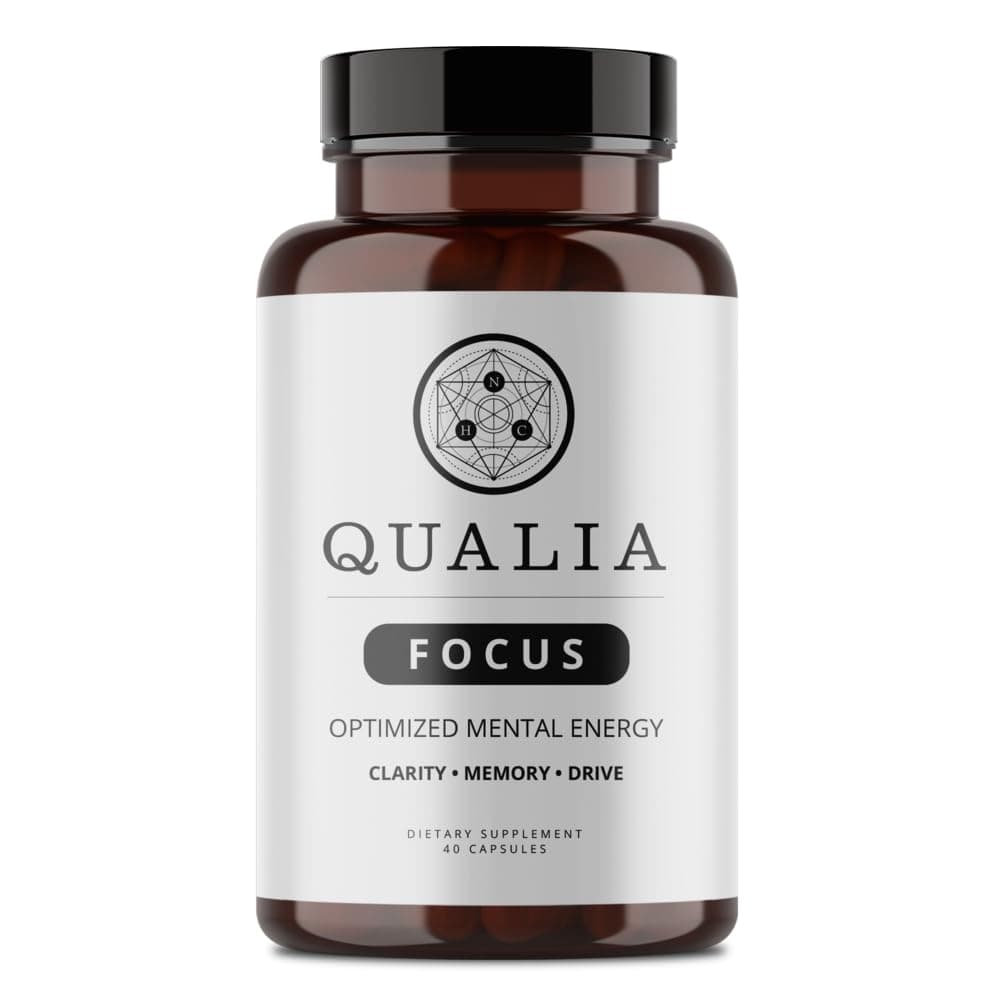 Qualia Focus Brain Booster Supplement | A Powerful Nootropic Designed to Deliver Sustained Mental Energy, Alertness, Concentration & Memory | with Ginkgo Biloba, L-Theanine Plus 40 ct