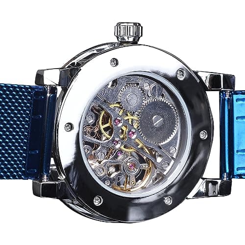 Retro Steampunk Skeleton Automatic Diamond Royal Carving Men's Watches Elegant Mechanical Wrist Watch Neutral Clock