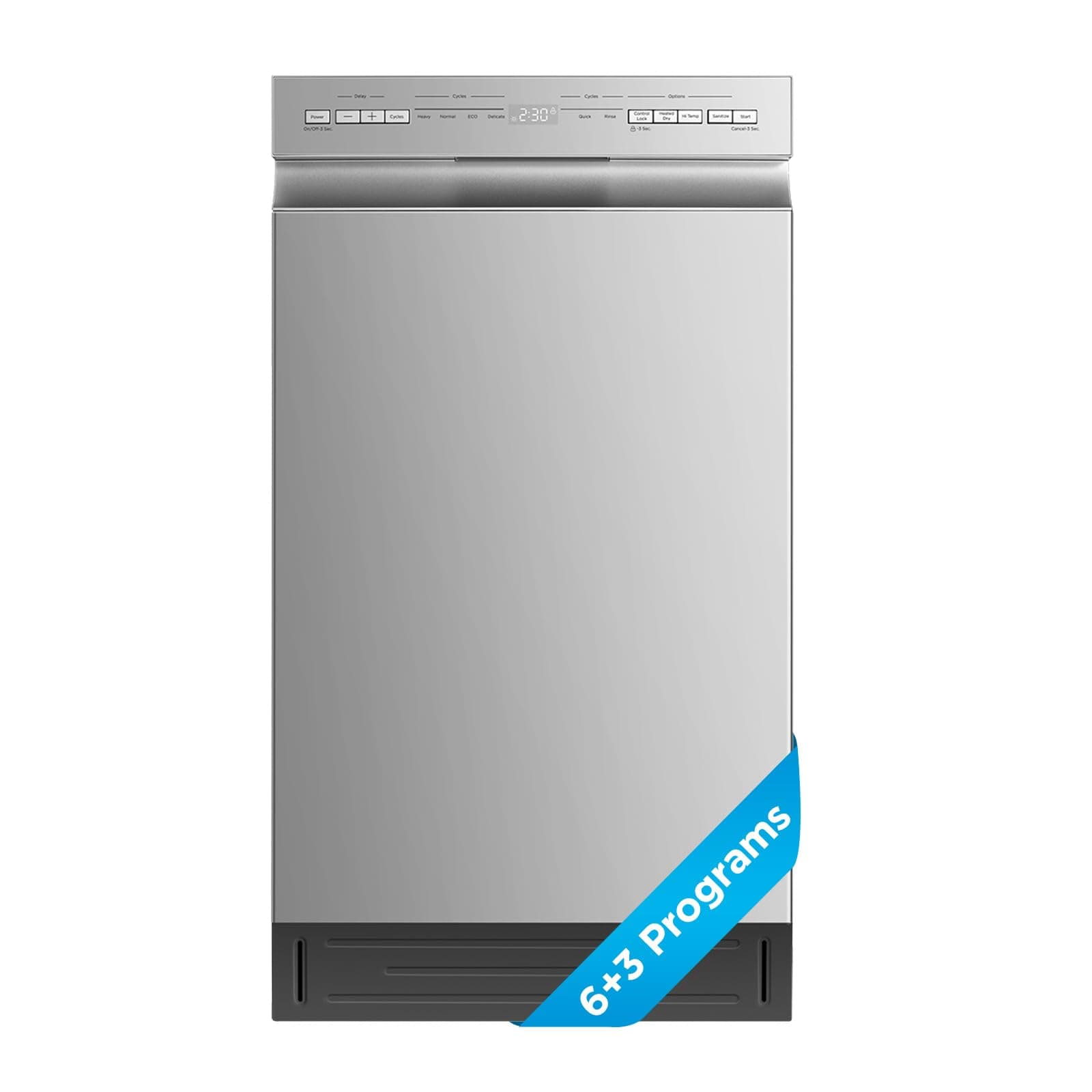 Midea MDF18A1AST Built-in Dishwasher with 8 Place Settings, 6 Washing Programs, Stainless Steel Tub, Heated Dry, Energy Star
