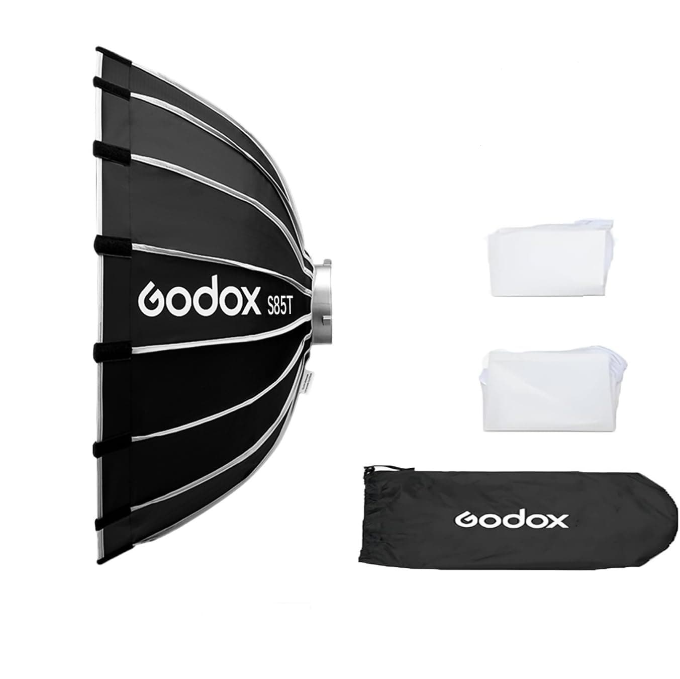 Godox S85T Softbox 85cm/33.5in Foldable Quick Release Umbrella Softbox with Standard Bowen Mount & Diffusers for Studio Portrait Live Stream Photography