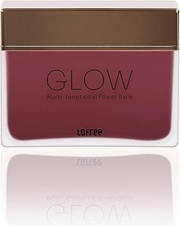 LOFREE Glow Power Bank, Compact Lightweight 10,000mAh Portable Charger with 3 LED Light Effects, Max 22.5W USB-C Fast Charging for iPhone, iPad, Samsung Galaxy, Pixel (270° Rose Fume)