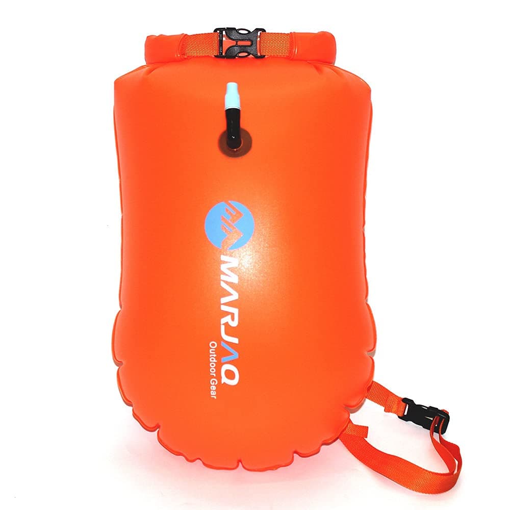 Ksnnrsng Swim Buoy - Swimming Buoy Tow Float and Dry bag for Open Water Swimmers and Triathletes - Light and Visible Float for Safe Training and Racing