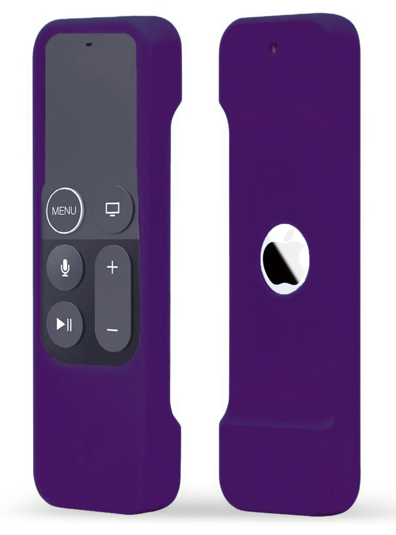 Silicone Case Compatible with Apple TV 4K/HD Siri Remote (1st Gen) - Anti-Slip Shock Proof Soft Remote Cover Case Compatible with Apple TV 4K 5th 4th Gen Siri Remote Controller - Purple