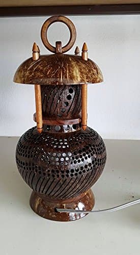 Hanging Lamp Wooden Coconut Shell Chandelier Lanterns Ceiling