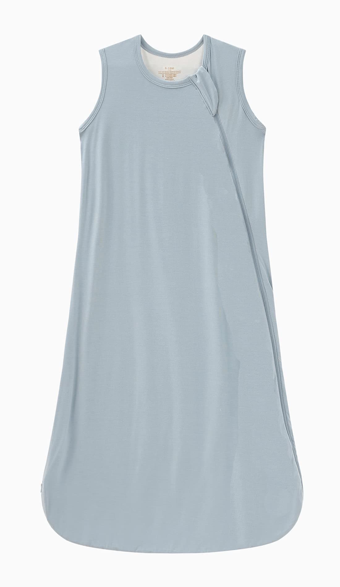 SUZELUnisex Baby Viscose from Bamboo Sleep Sack Sleeping Bag Infant Boys Girls Wearable Blankets, 0.5 TOG(Dusty Blue, 6-18M)