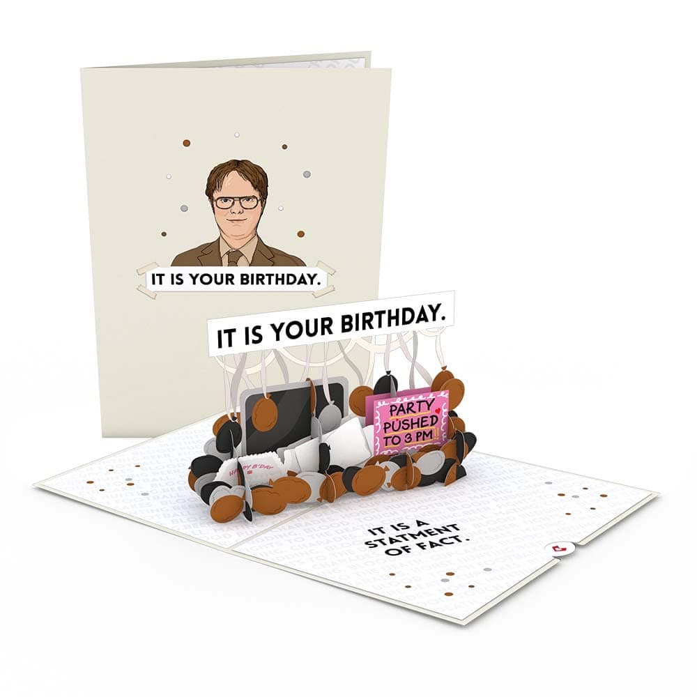 The Office It is Your Birthday Pop Up Card, 5" x 7" - 3D Greeting Card, Birthday Pop Up Card, 3D Celebration Card, Funny Birthday Party Card