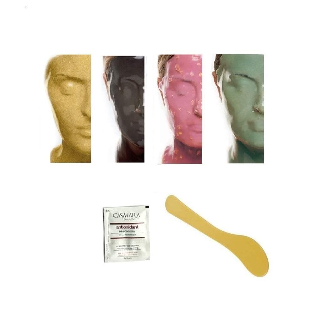 CASMARA Mask Premium Package : 4 Ultimate Hydration Masks Set with 1 Mixing Spatula and a Casmara Skincare Sample
