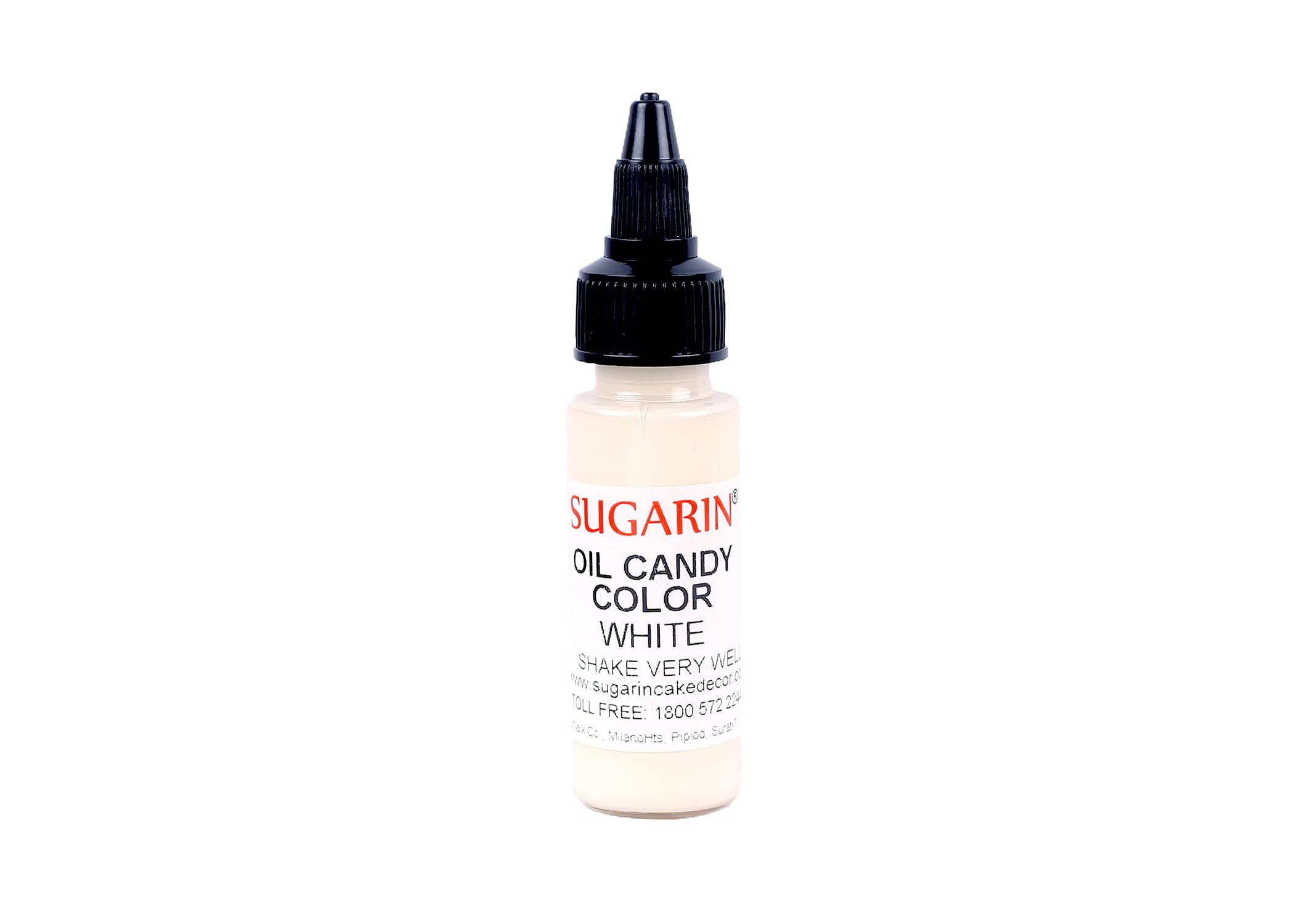 SUGARIN Oil Candy Color for White Chocolate & Oil Based Products | White | 30ml