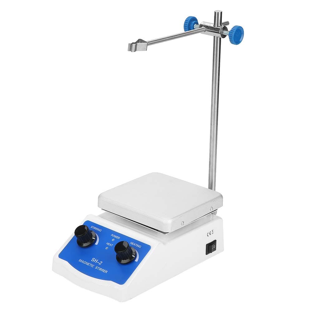 Laboratory Magnetic Stirrer Heating Hotplate Constant Temp UK Plug 220V 500ml Stirring 0-1600rpm Speed Capacity