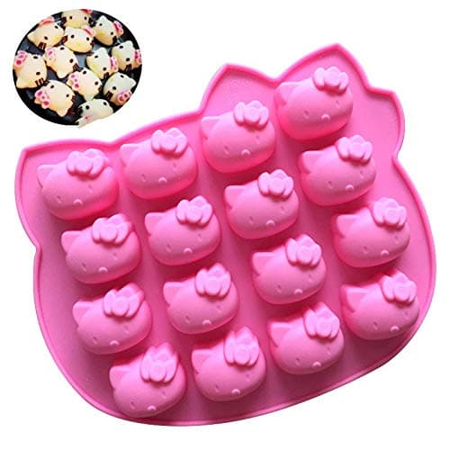 1 piece eTya 1 PC 16 hole 3D Hello Kitty silicone cake mold silicon mould Sugarcraft decorating tools Soap moulds kitchen accessories