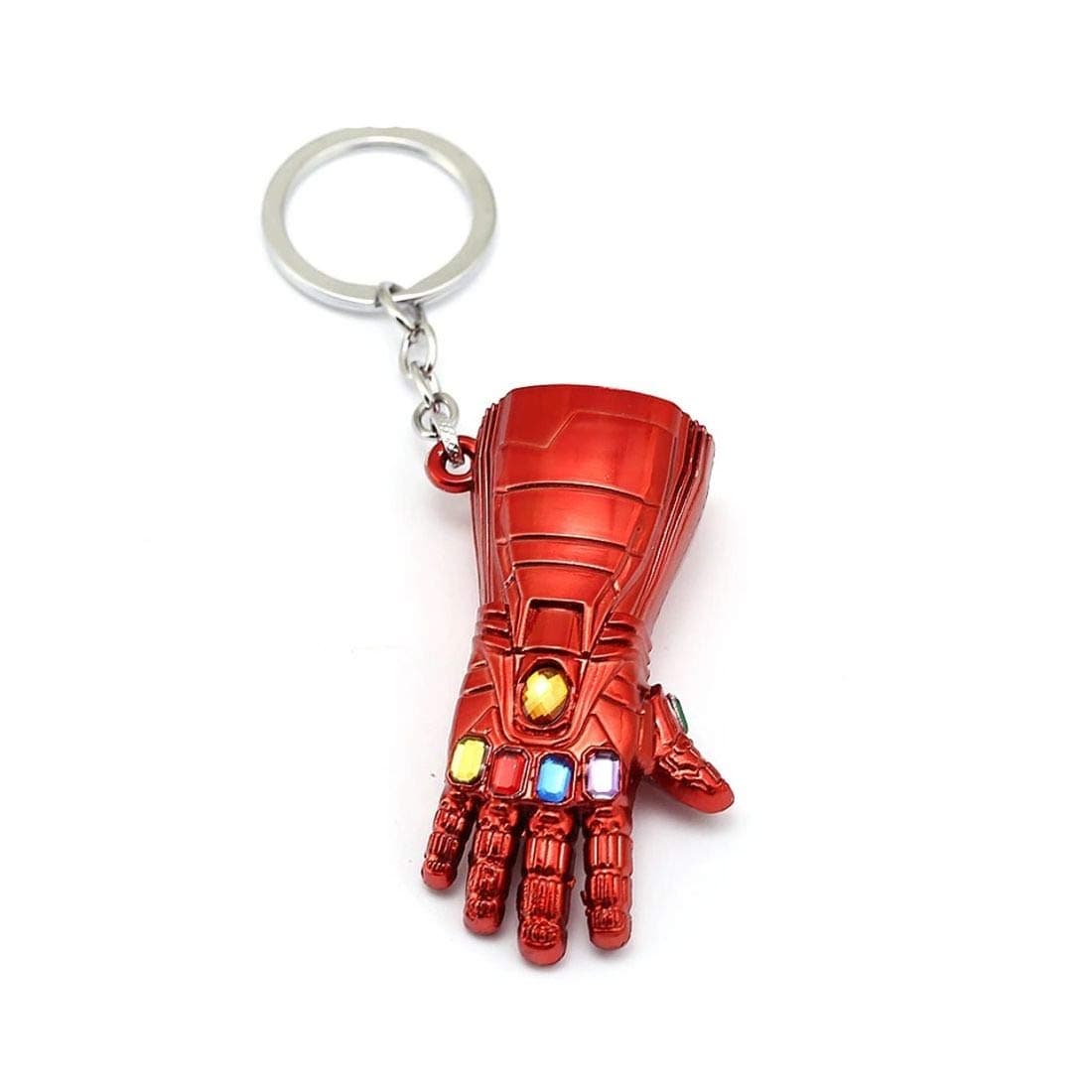 Metal Alloy Marvel Merchandise Avengers Series Iron Man Infinity Glove Gauntet Keyring (Multi-Color)-Single Quantity