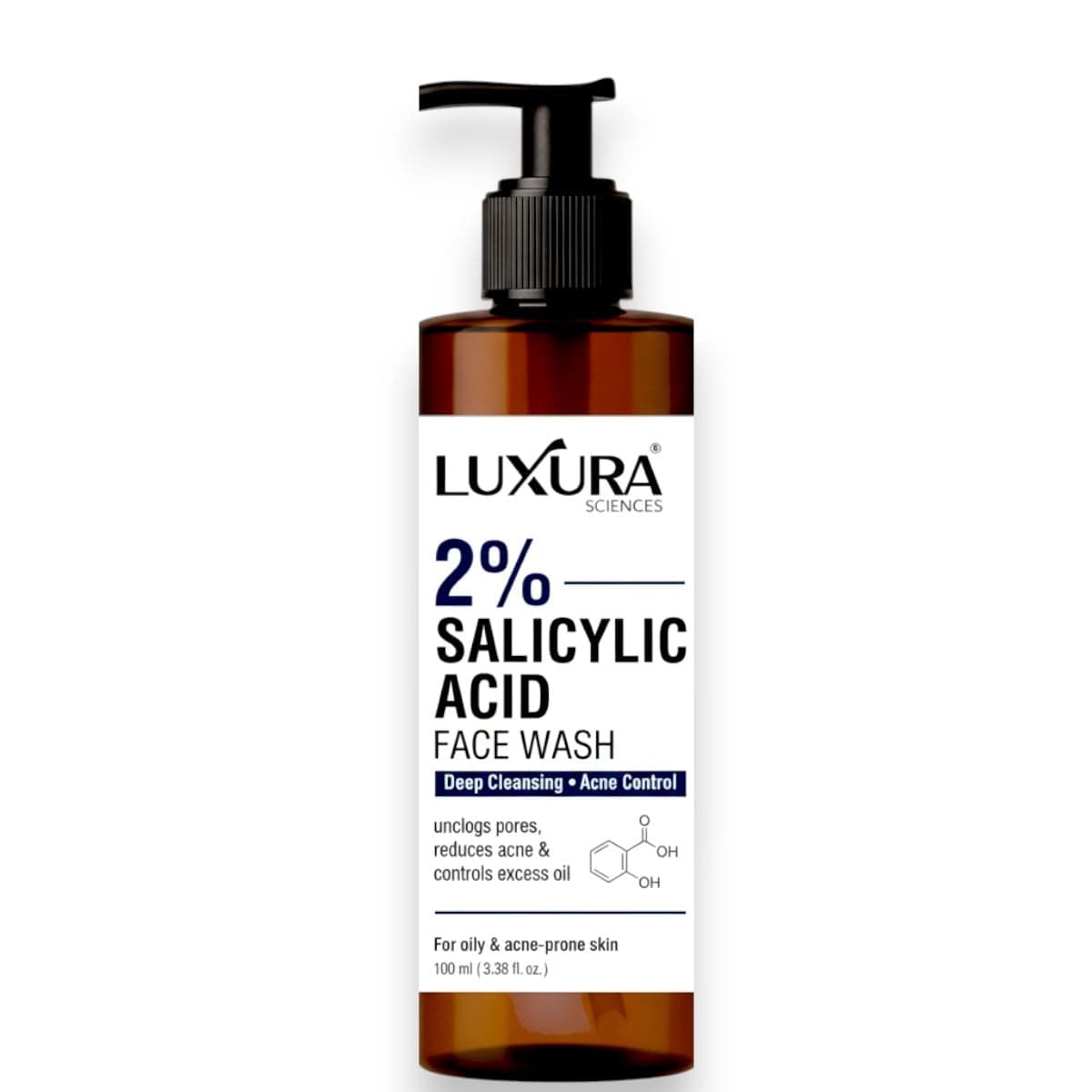 Luxura Sciences Salicylic Acid 2% Face Wash with Niacinamide, Aloe Vera & Tea Tree: 100ml