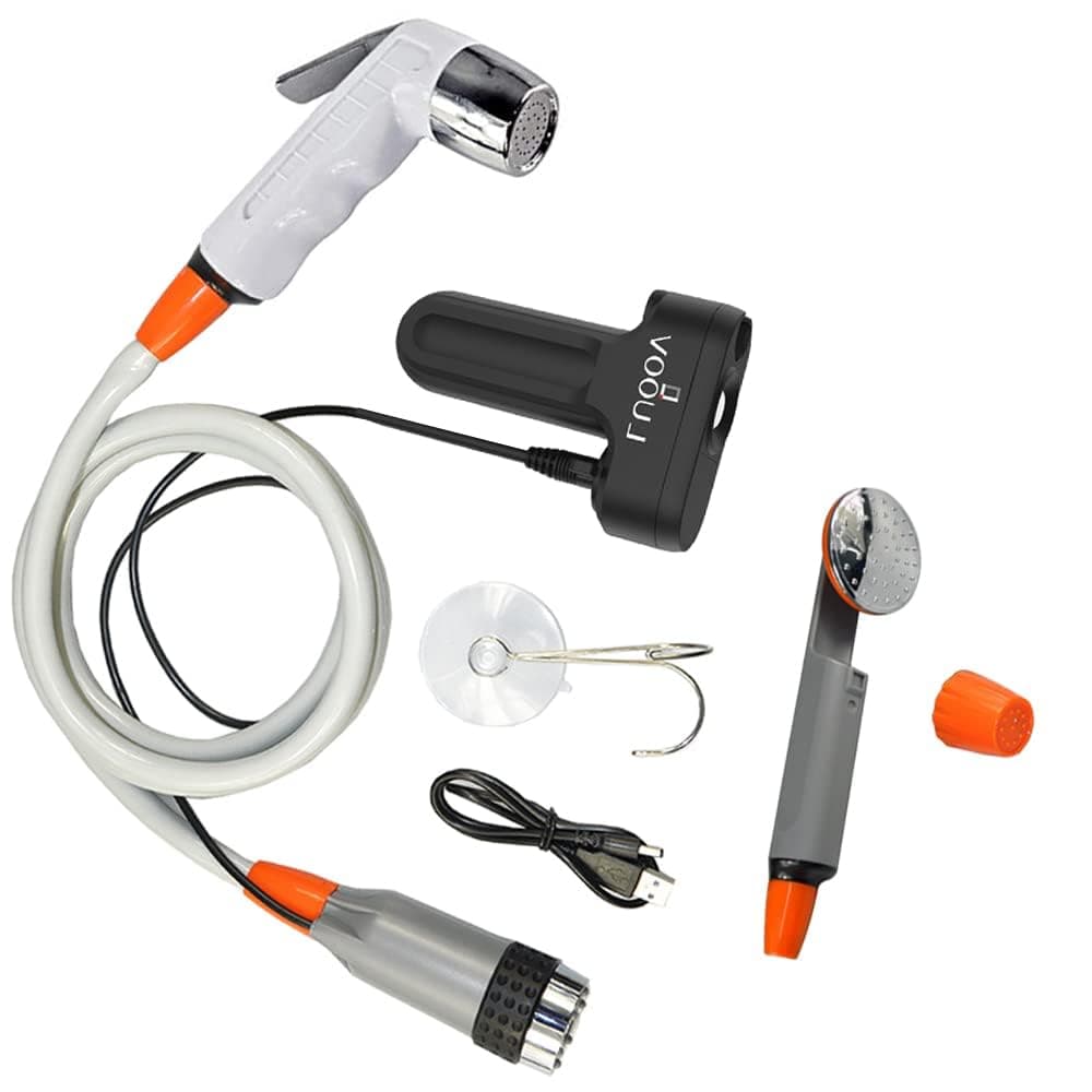 Bidet Handheld Water Sprayer,Camping Shower Portable Rechargeable 2200mAh Battery Powered