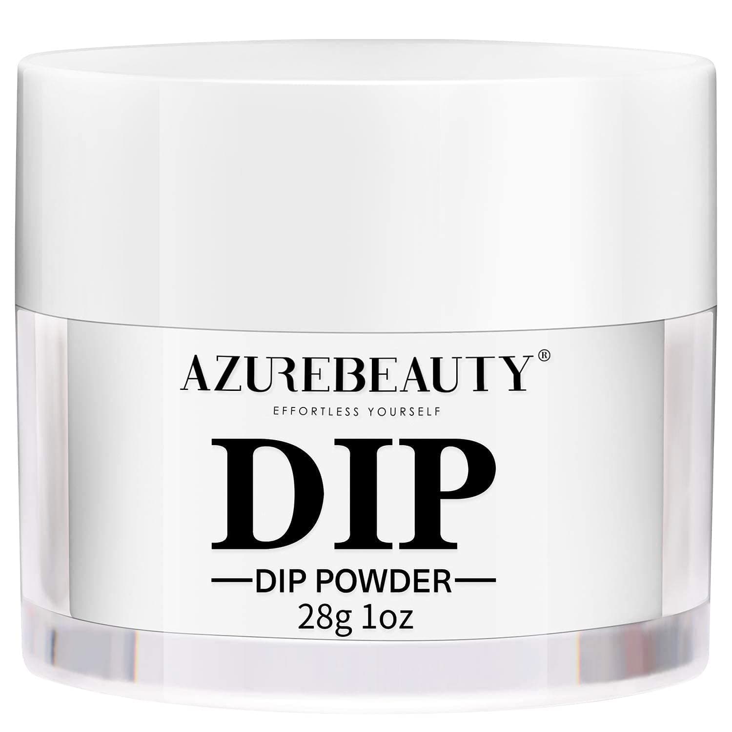 AZUREBEAUTY Clear Dip Powder for Nails, Essential Transparent Dipping Build Powder Crystal French Art Starter Manicure Beginner DIY Salon Home Gift, 1 Oz/28g