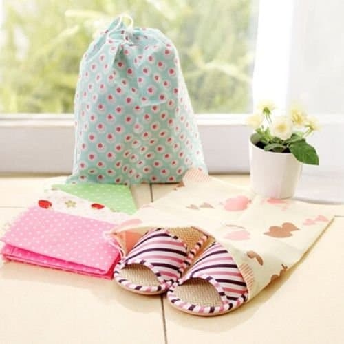 Storage Containers Portable Dust-proof Travel Drawstring Storage Bag Shoes Non-woven Pouches(10pcs)