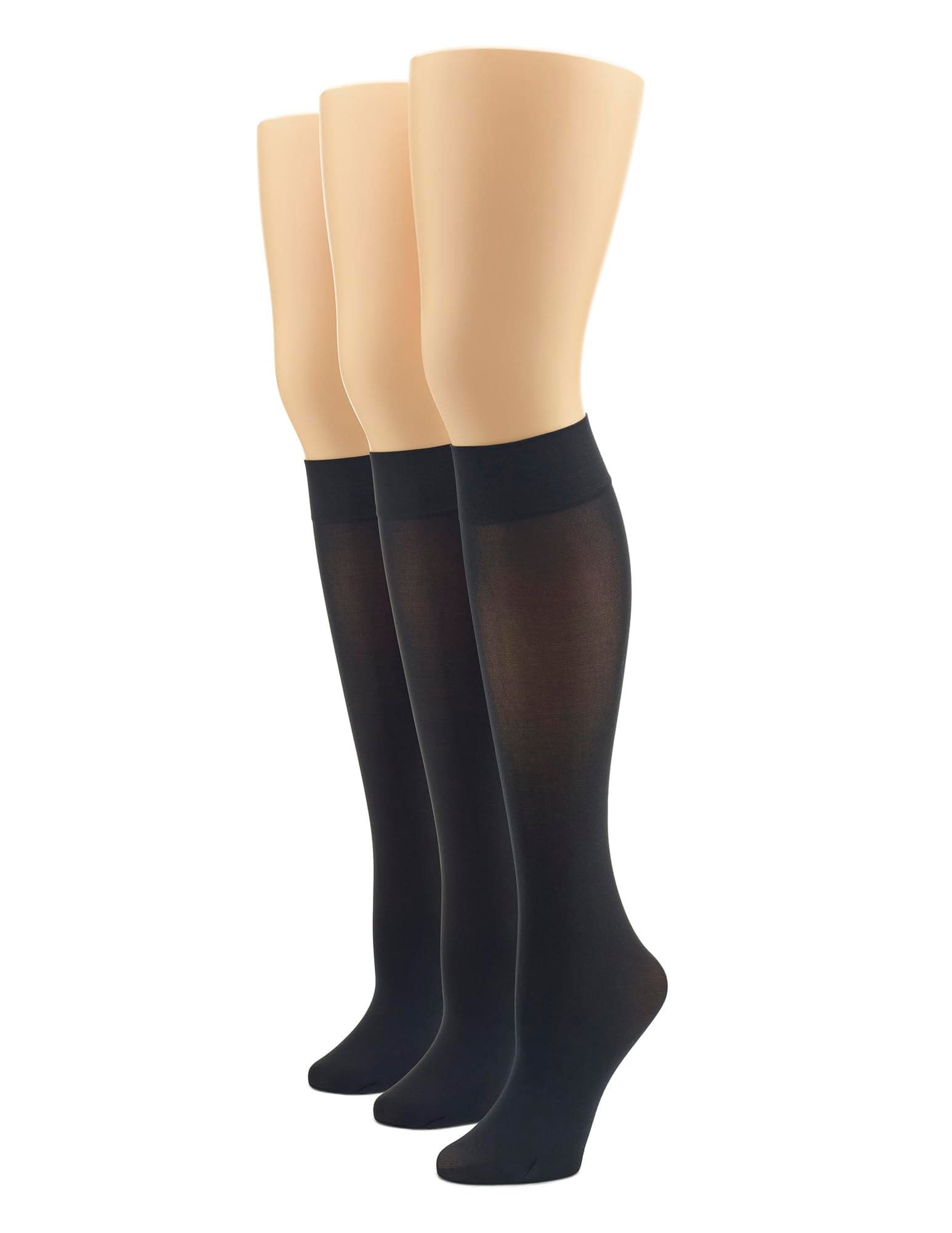Women's Soft Opaque Knee High Socks (Pack of 3)