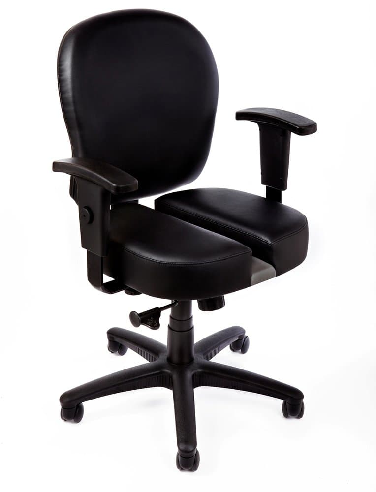 The CT-4547 Back Pain Relief Office Chair with Patented Split Seat Technology: for Lower Back, Sciatica, Tailbone, Coccyx, Degenerating Disc, Sacrum, Prostate and Pelvic Pain Relief!