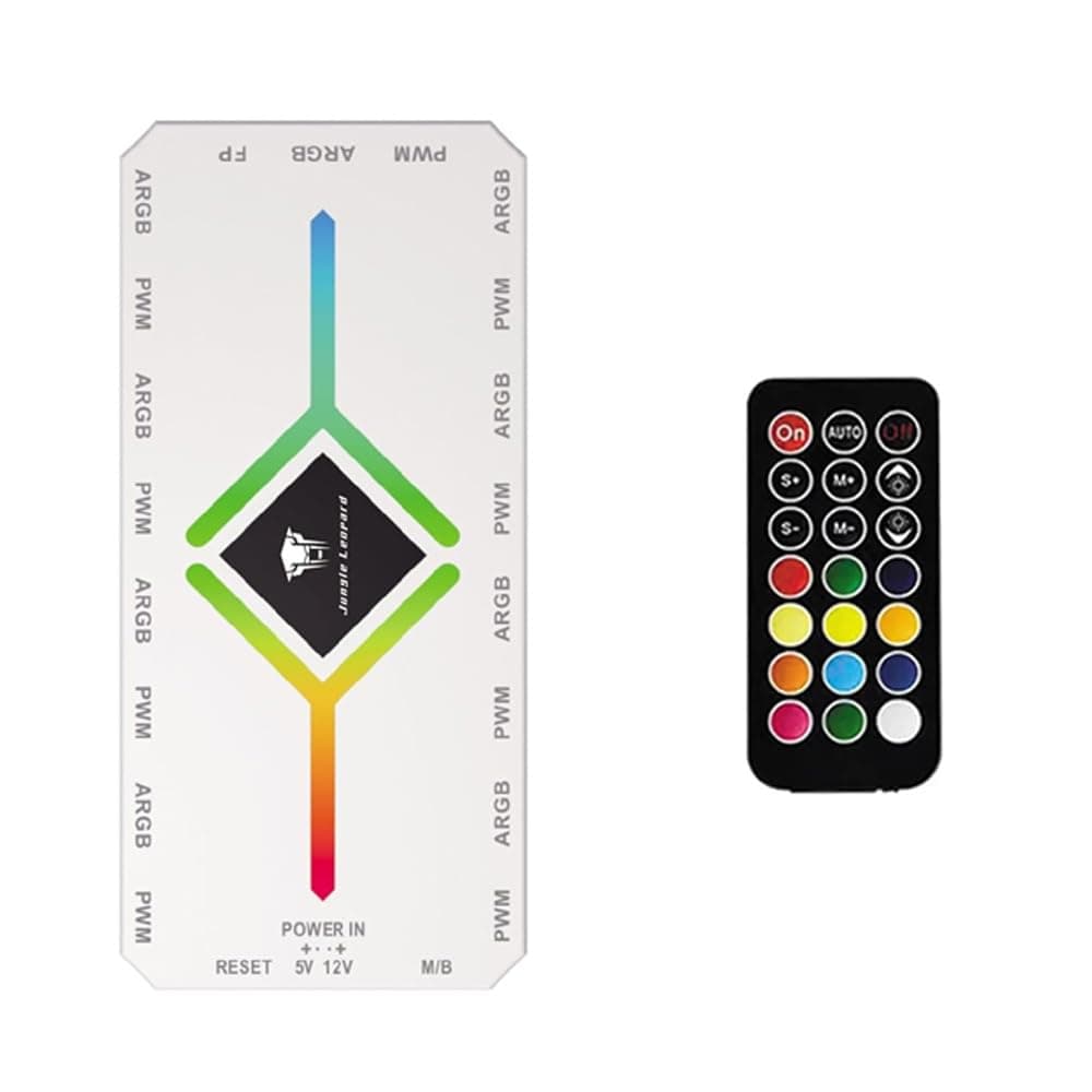 Shaking Tank ARGB and PWM HUB 9 PortsFor A-RGB &PWM Case Fan Hub with Controller and SATA Power Input, Magnetic backplane Splitter 5V/3PIN ARGB Case Fan Hub Adapter PWM ARGB Fan White