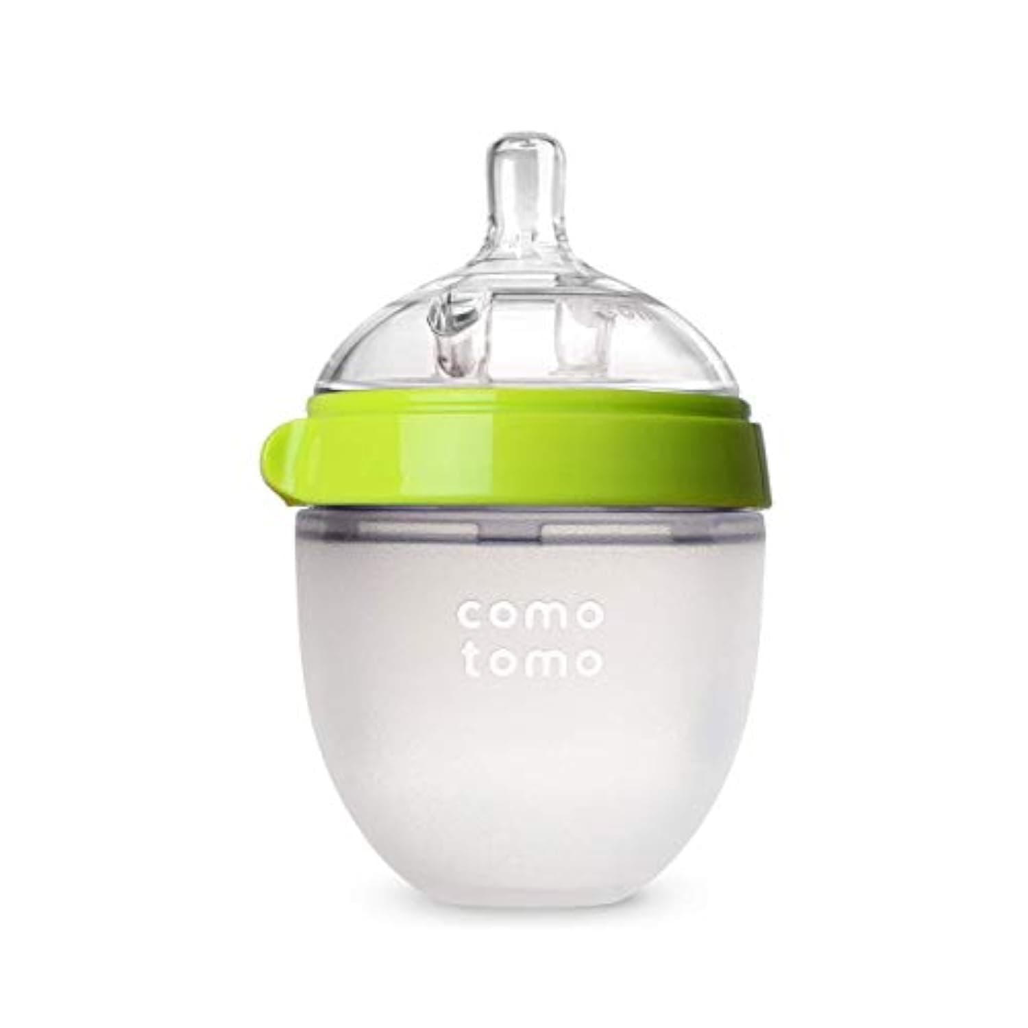 Comotomo Natural Feel Baby Bottle, Soft & Squeezy, Easy To Clean, Dual Anti-Colic Vent Bottle For Baby, Infants And Newborn 150Ml, Green(Pack Of 1)