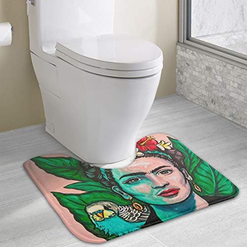 ErLiu Ss Pink Frida Kahlo Super Absorbent Mat Interior and Exterior Decorative Doormat Bathroom Carpet Toilet Mat 15.7 X 19.2