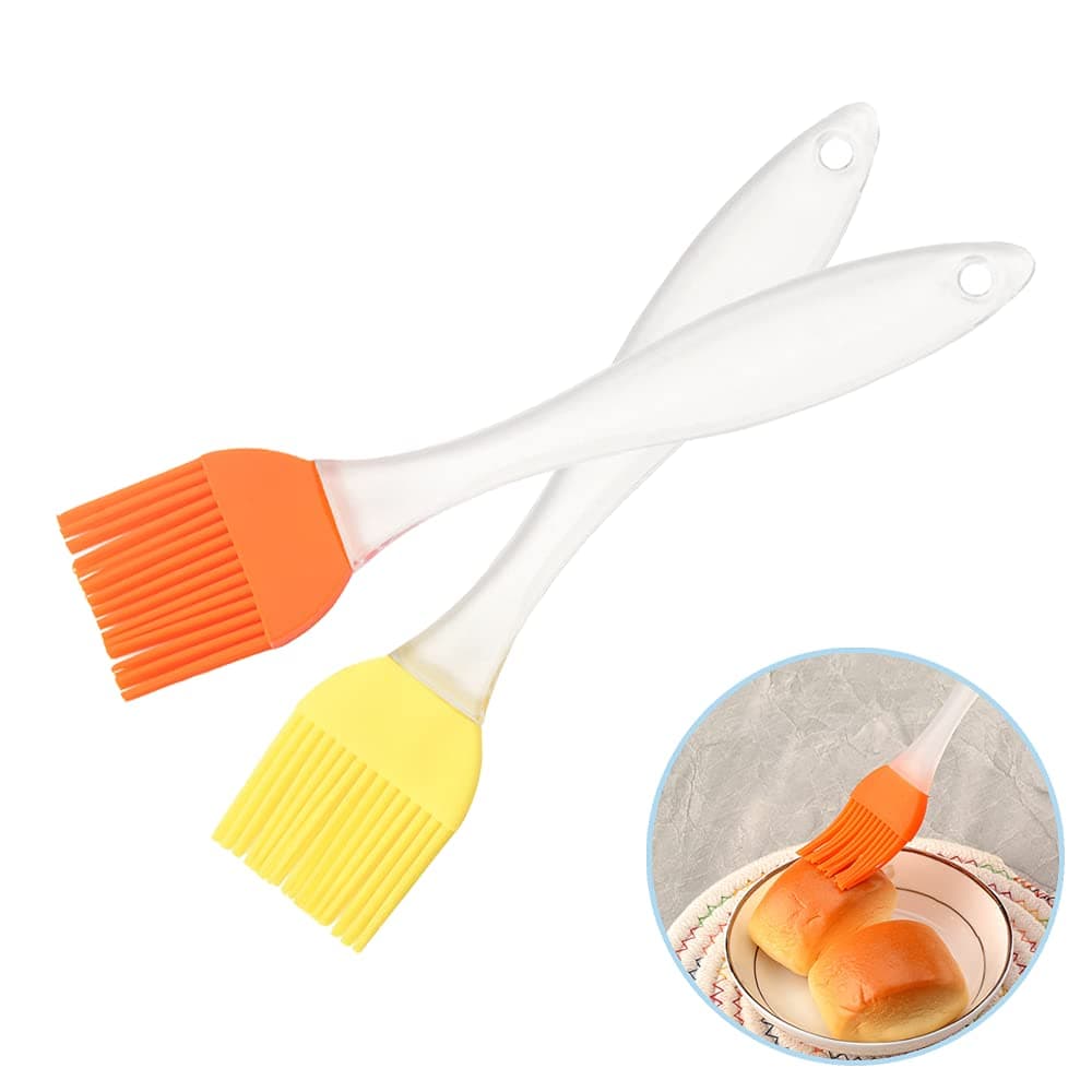 2 Pcs Silicone Pastry Brush Set, Heat Resistant, Suitable for Barbecues, Pastries, Food Stirring, Baking Cooking