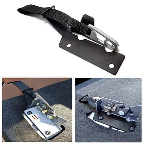 Rear Seat Release Kit Strap Compatible with Ford SuperCrew F-150 (2009-2018)/SuperCab F-150(2015-2018), F-150 Raptor (2017-2018), F-250, F-350 (2017-2018)(Silver)