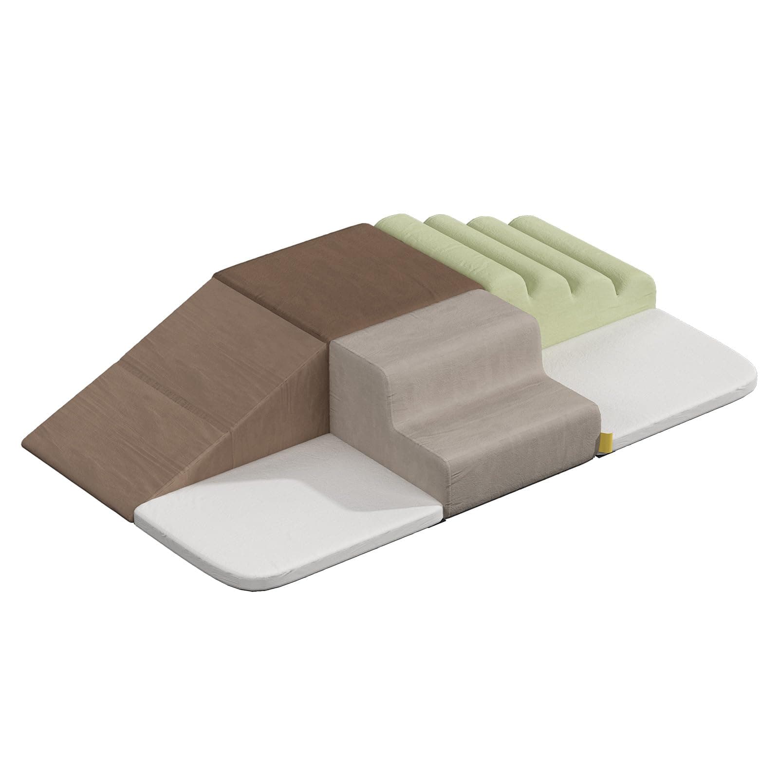 BanaSuper 6-Piece Kids Climbing Foam Blocks Playset - Soft Indoor Activity Toys for Toddlers, Gross Motor Development and Coordination (Grey)