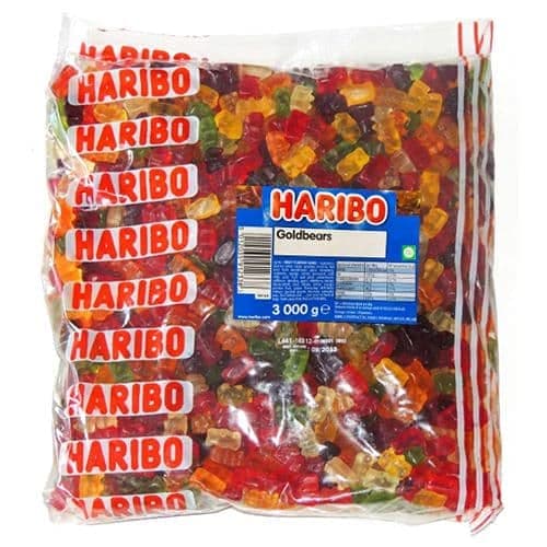 Haribo Gold Bears, Gummy Bear Sweets, Bulk Bag 6.6 Pounds (3kg)