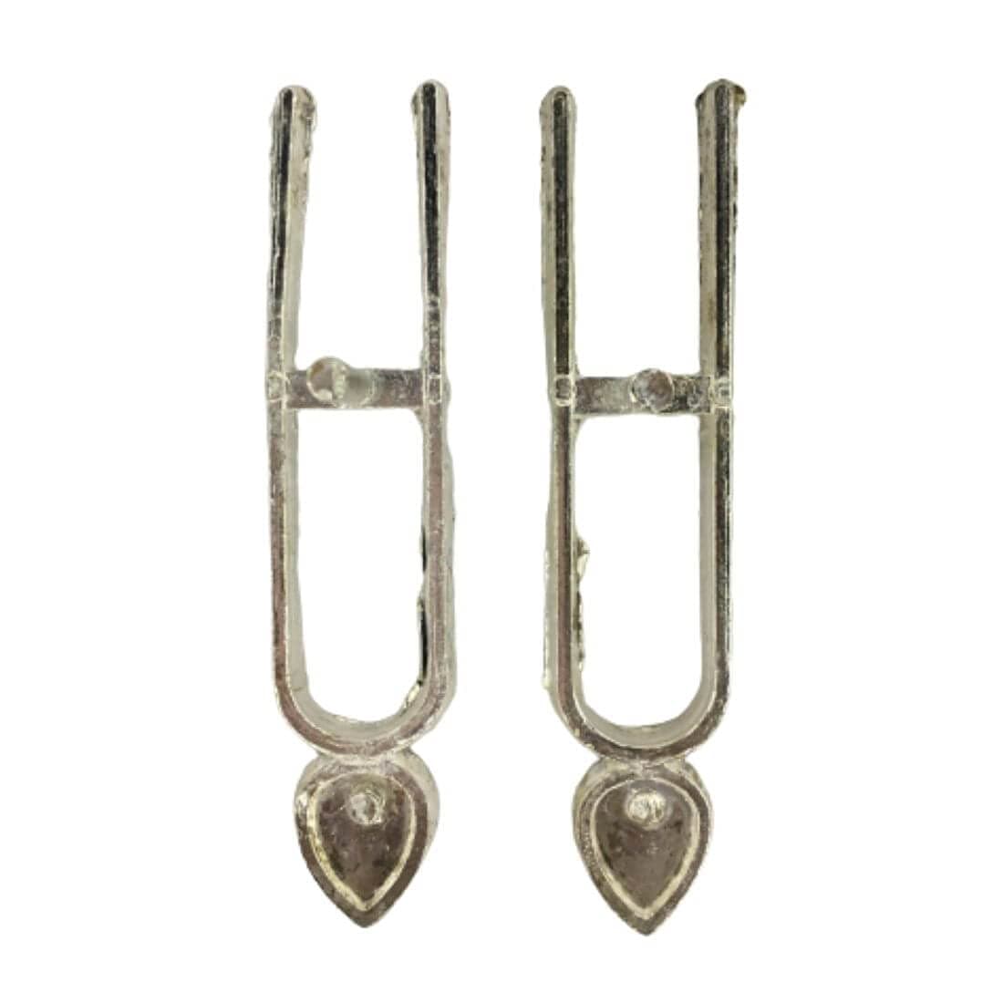 Tilak Mold/Tilok Kathi (U Shape) Tilak/Tika Stamp Silver, Metal (Pack of 2)