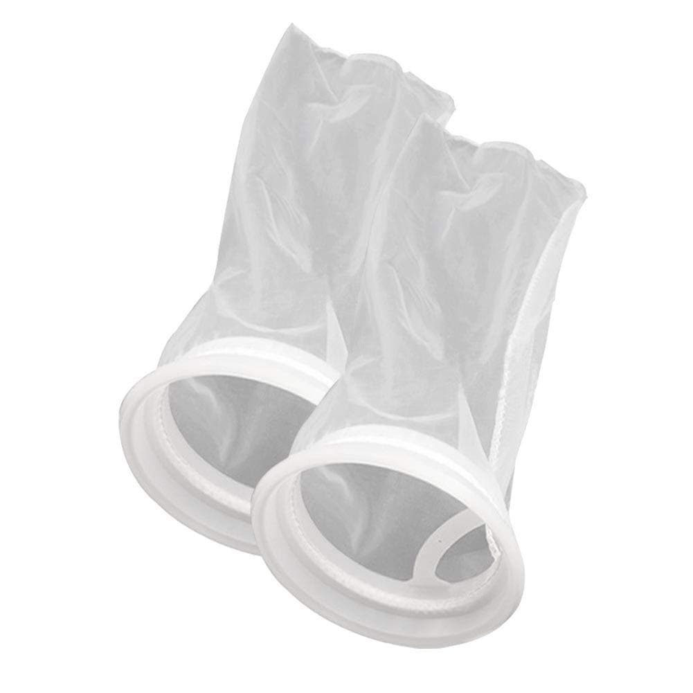 EllieMica Large Aquarium Filter Bags 7 Inch Opening x 17Inch Long Nylon Filter Socks 75 Micron Felt Filtration Fish Tank Sump Filter Sock 2Pack