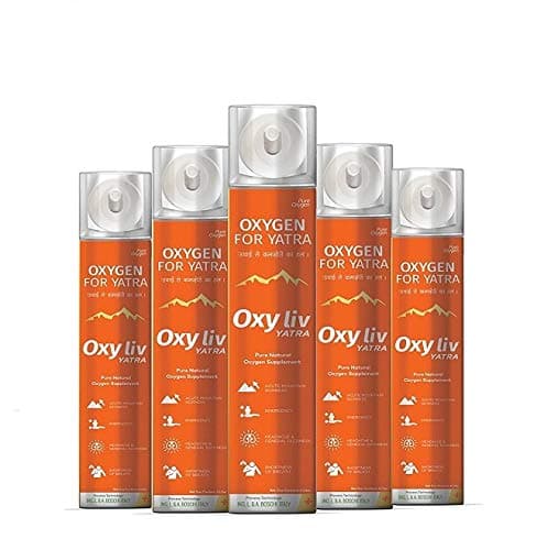 OXYLIV YATRA ULTRA PORTABLE PURE OXYGEN GAS CAN/CYLINDER BUY 6 (36 Litre) GET 3 (18 Litre) FREE For High Altitude, Pollution And Breathlessness.